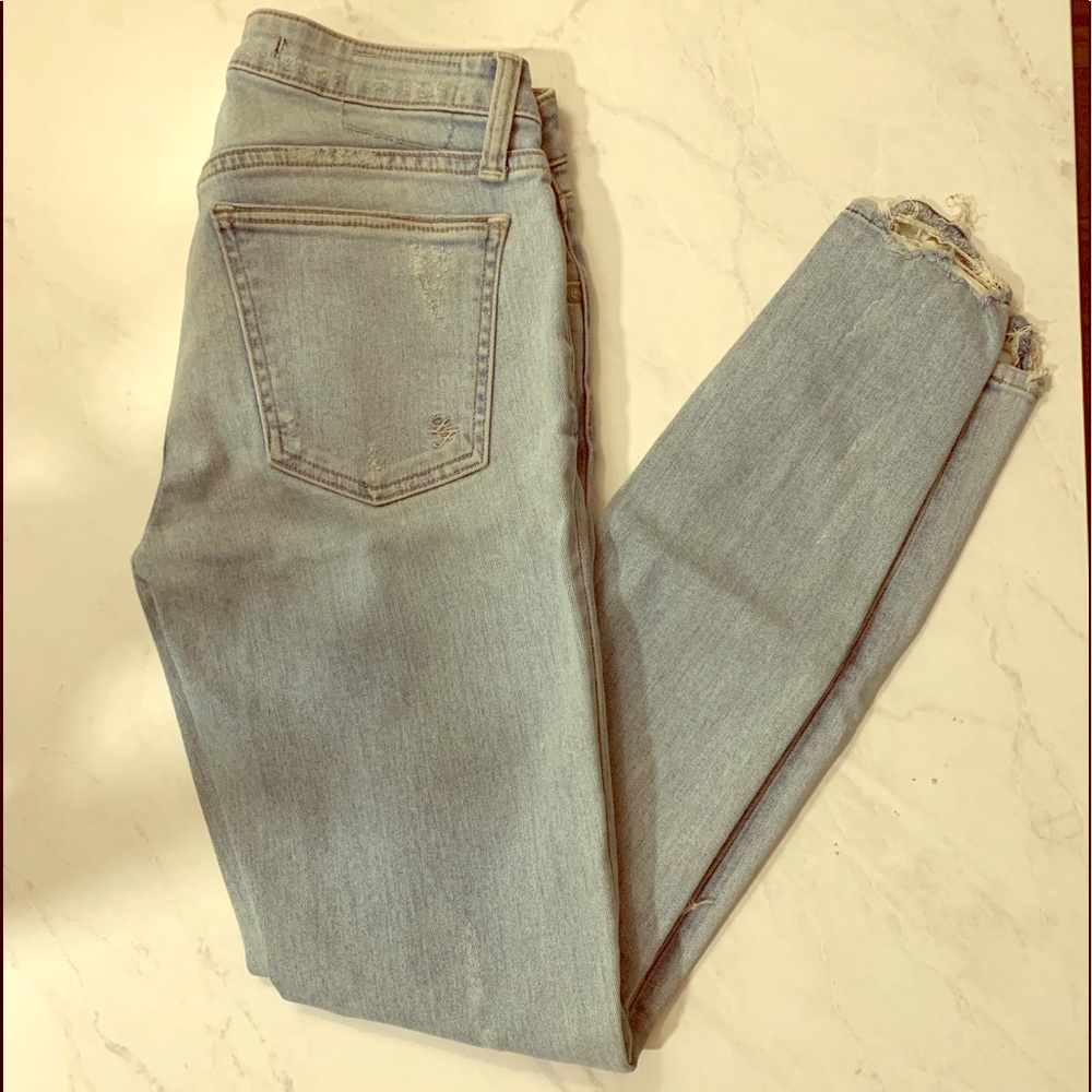 Destroyed Lovers + Friends Light Wash Skinny Jeans